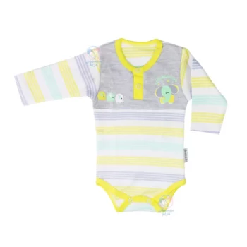 لباس نوزادی به آوران Behavaran طرح فیل زیر دکمه آستین بلند