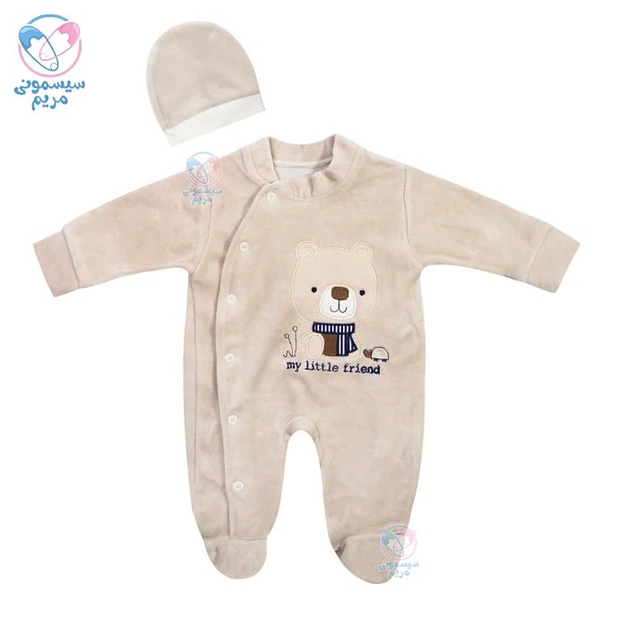 سرهمی مخمل خرس کرم Efilix Baby 1202