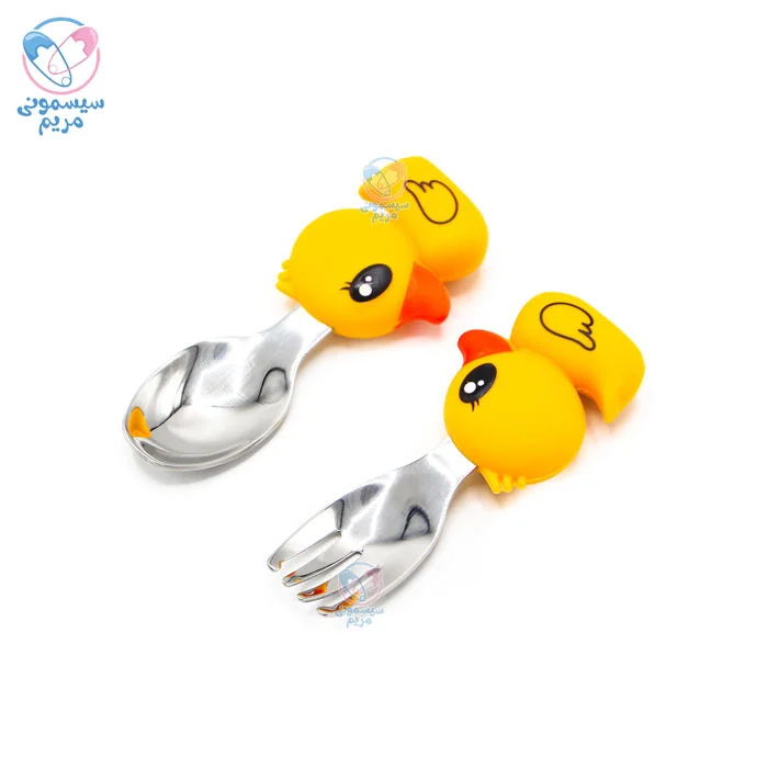 قاشق و چنگال طرح حیوانات اردک