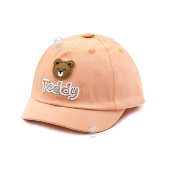کلاه لبه دار نقلی خرسی Teddy صورتی