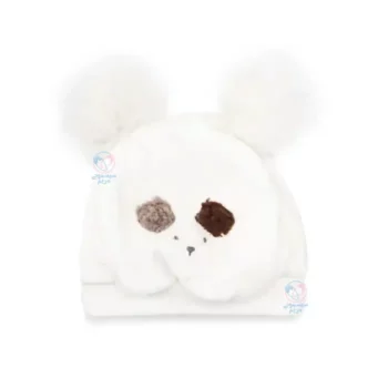 کلاه مخمل پوم دار خرسی Elyad پاپو Papo سفید