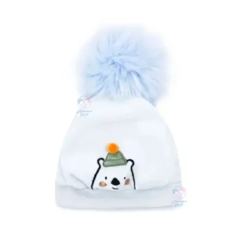 کلاه پوم دار خرس کلاه دار Sanjar پاپو Papo 250476 آبی