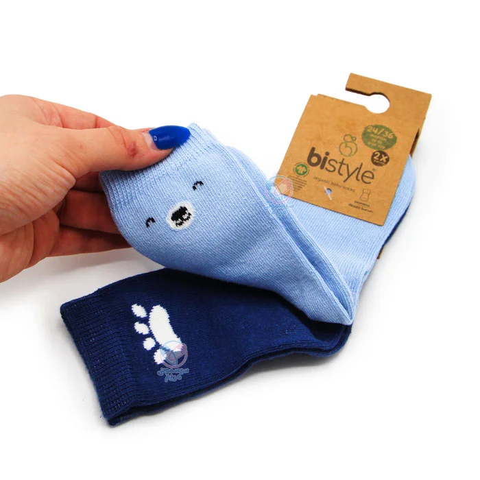جوراب دو عددی بی استایل 10116 Bistyle آبی سرمه ای