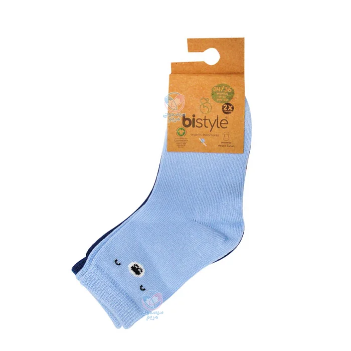 جوراب دو عددی بی استایل 10116 Bistyle آبی سرمه ای