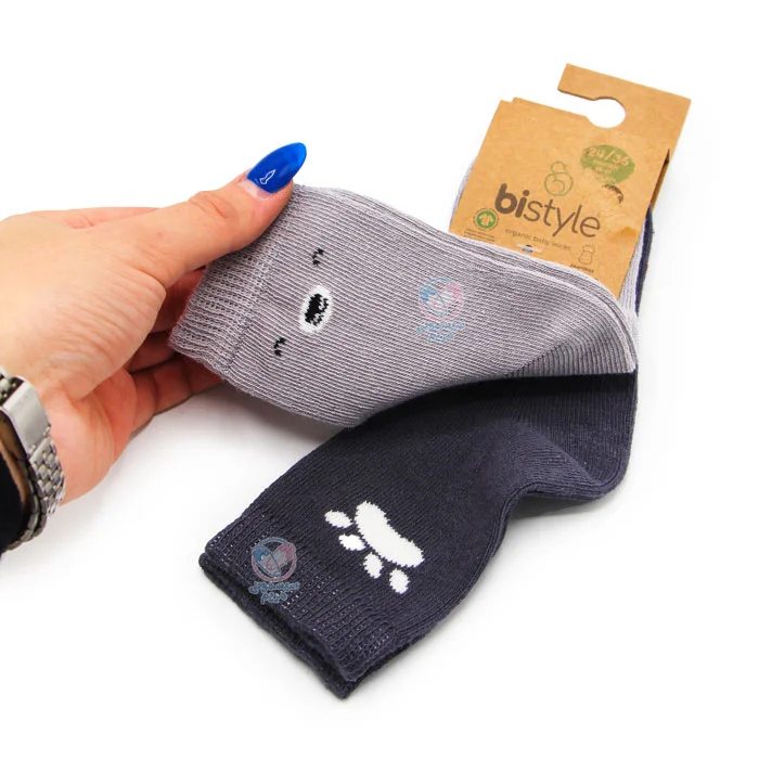 جوراب دو عددی بی استایل 10116 Bistyle طوسی ذغالی