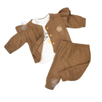 سه تیکه دخترانه آستین پفی دونینو Donino 13998‌