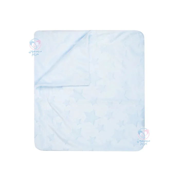 پتو مخمل طرح ستاره درشت بی بیبی Bi baby 64726 آبی