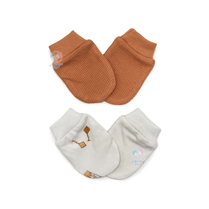 دستکش نخی دو عددی بی بیبی Bi Baby 72240