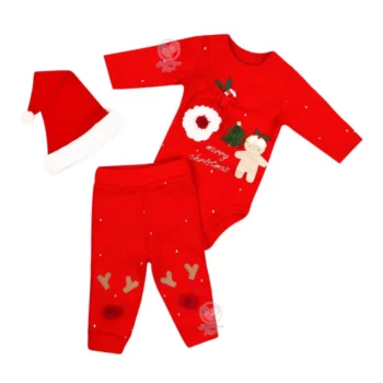 ست سه تیکه یلدایی طرح کریسمس 4067