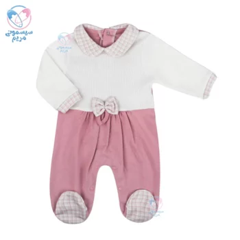 سرهمی نخی دخترونه گل سفید صورتی سبی 1123 Sebi