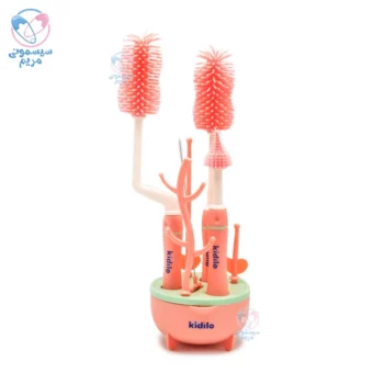 شیشه شور سیلیکونی هشت تیکه با آبچکان گرد کیدیلو Kidilo صورتی