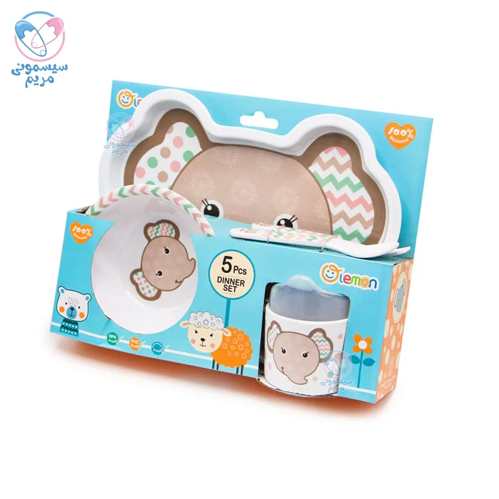 مجموعهای کامل و سبک شامل بشقاب، چنگال، قاشق، کاسه و لیوان