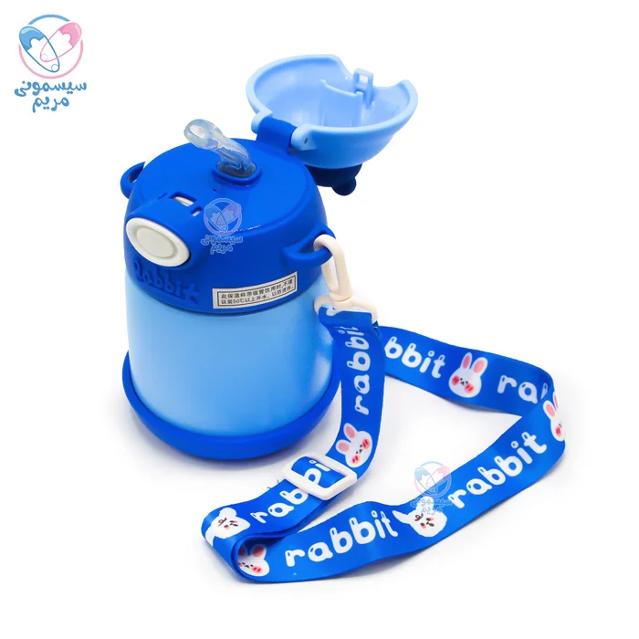 قمقمه نی دار داخل استیل با طراحی ضدچکه