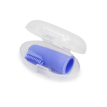 مسواک انگشتی سیلیکونی با قاب بنفش