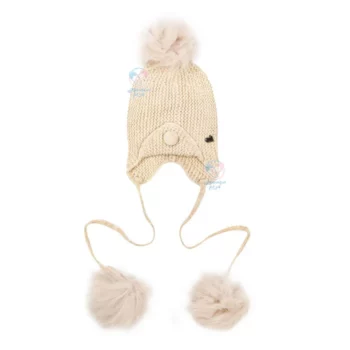 کلاه بافت بیبی میو 3000 Baby Mio کرم