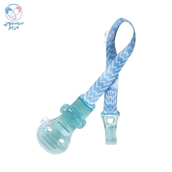 بند و آویز پستانک پارچه‌ ای بیبی‌لند Babyland آبی