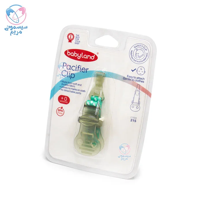 آویز پستانک پارچه‌ ای با گیره‌ی مقاوم برای اتصال به لباس کودک