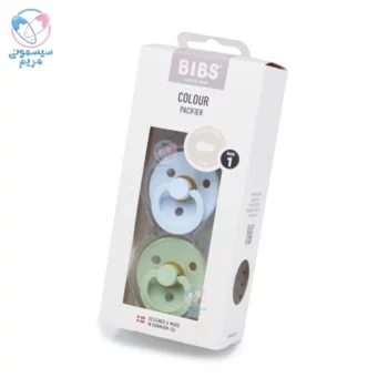 پستانک دو عددی 0 تا 6 ماه بیبز Bibs سبز آبی