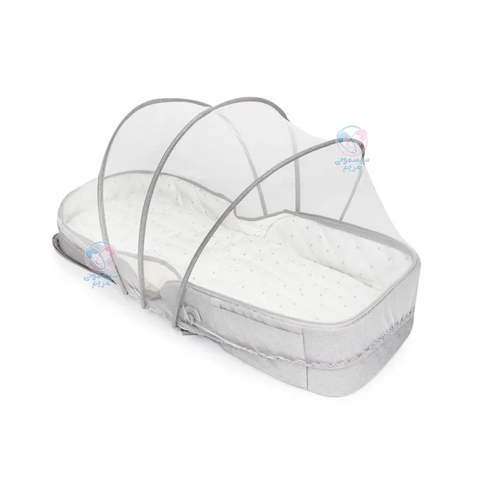 با امکان تبدیل به تخت خواب پشه‌بنددار