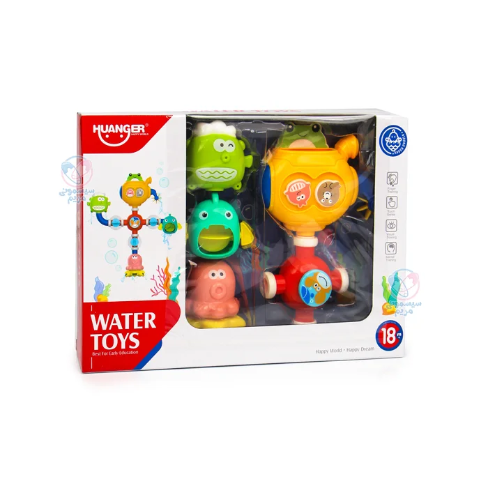 اسباب بازی حمام لوله‌ای قورباغه هانگر Huanger 8070