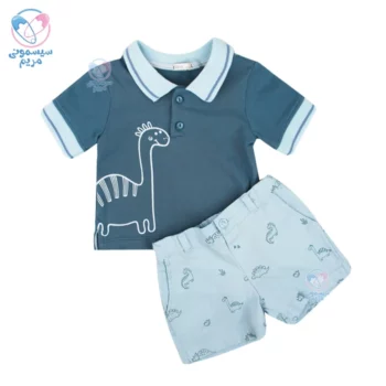 تیشرت و شلوارک دایناسور پاپو 305059 Papo
