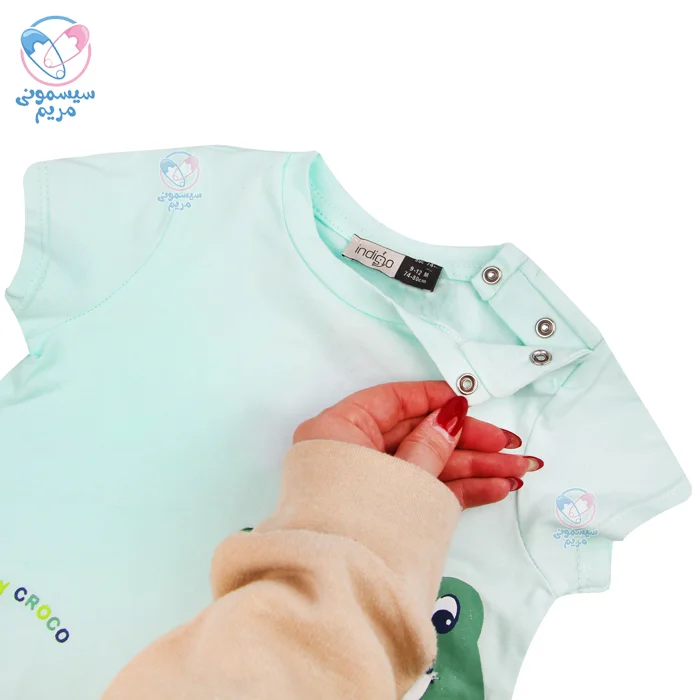 ست تیشرت شلوارک پسرانه کروکو ایندیگو 142231 Indigo