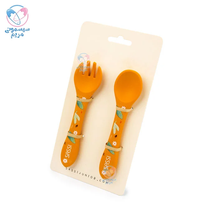 قاشق و چنگال سیلیکونی ساسی Sassi شیر