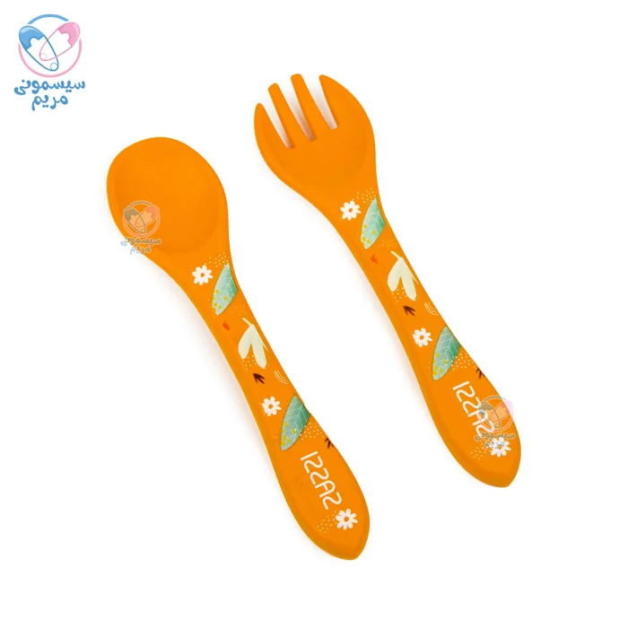 قاشق و چنگال سیلیکونی ساسی Sassi شیر