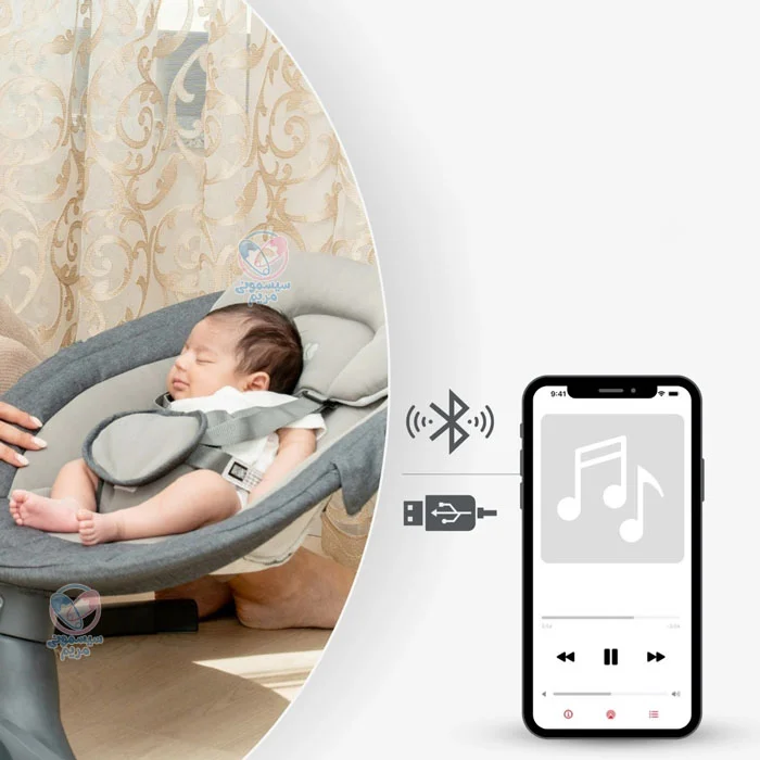 گهواره برقی کیکابو کودی Kikkaboo Codie طوسی روشن