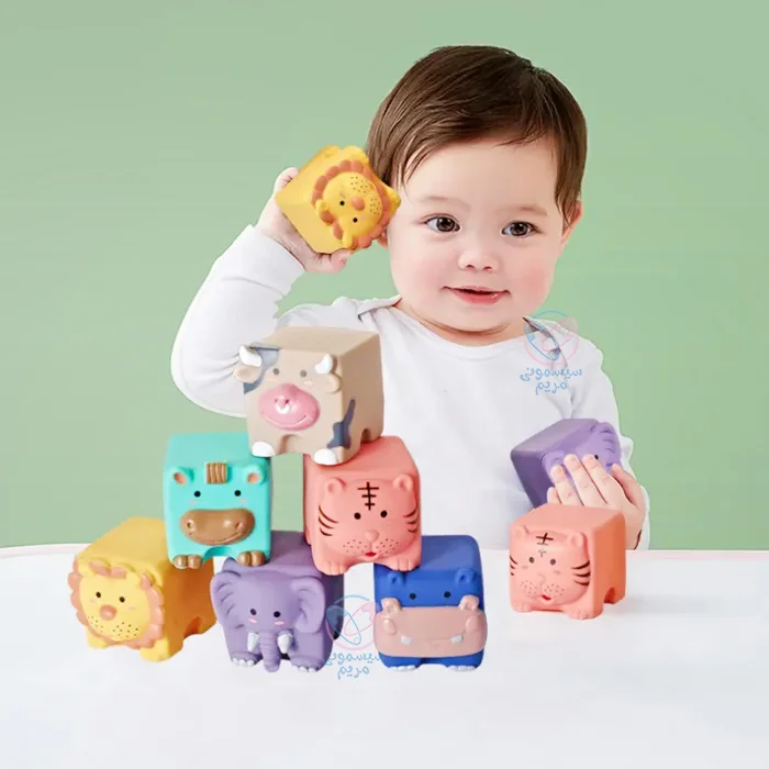 بلوک حیوانات سیلیکونی نرم 1001 فاقد لبه تیز و خطرناک