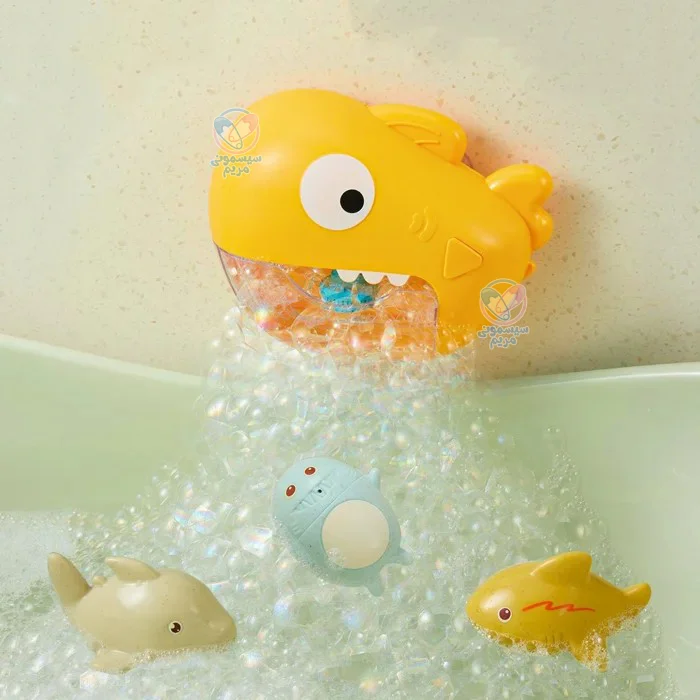 حباب‌‌ساز کوسه دارای گیره چسبانک مقاوم برای نصب روی دیوار