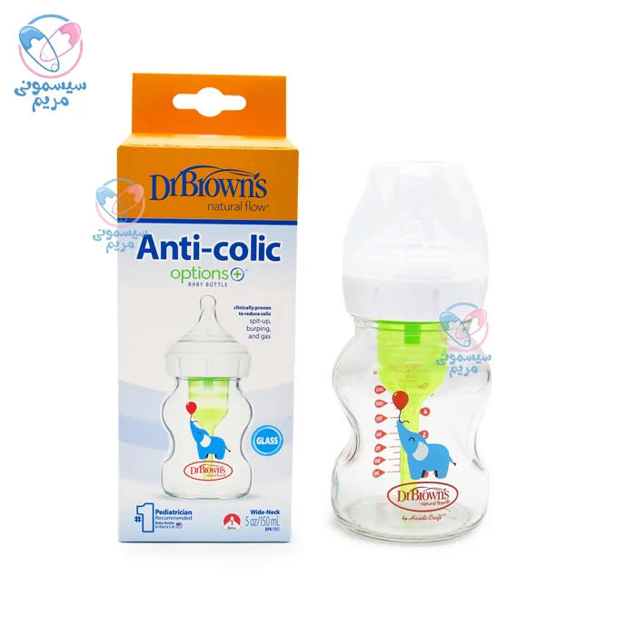 شیشه شیر تپل 150 میل پیرکس دکتر براون فیل Dr.Brown's