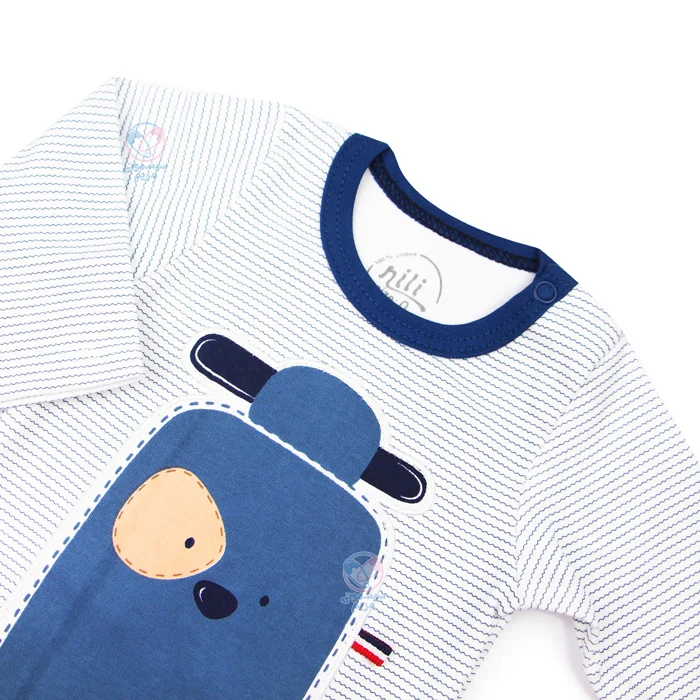 لباس نوزادی نیلی ماشین Nili زیر دکمه آستین بلند