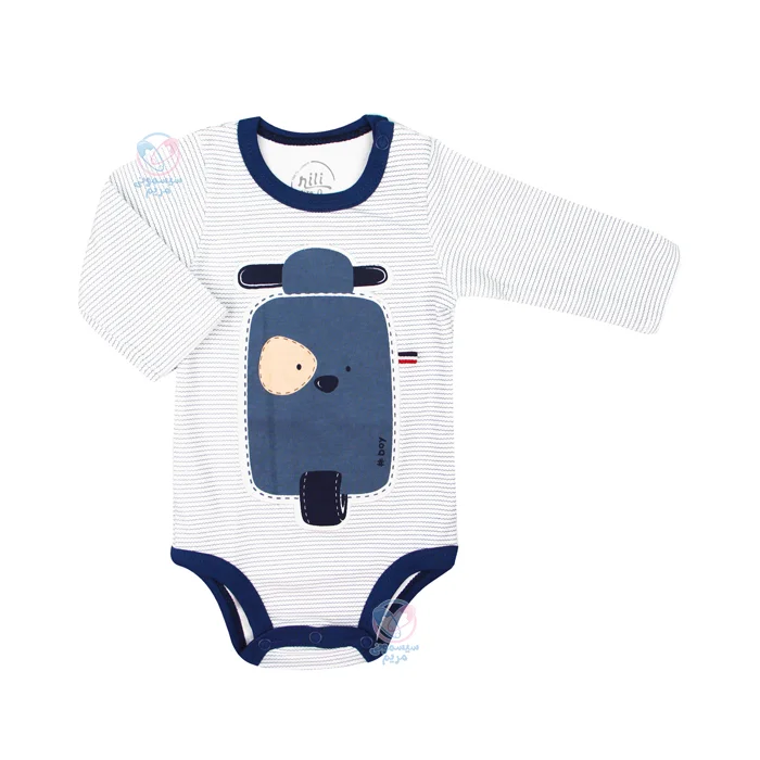 لباس نوزادی نیلی ماشین Nili زیر دکمه آستین بلند