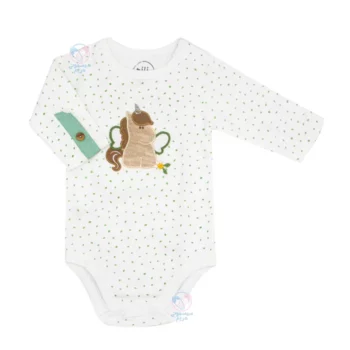 لباس نوزادی نیلی یونیکورن Nili Unicorn زیر دکمه آستین بلند