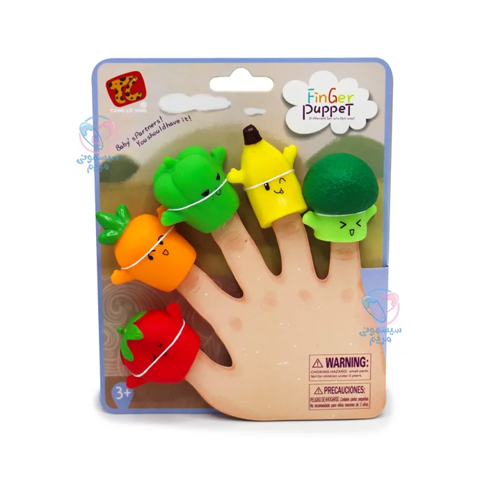 عروسک انگشتی میوه رنگ‌بندی متنوع و کودک‌پسند