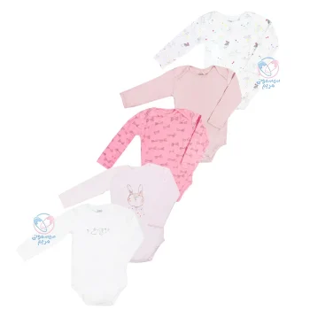 پک بادی بلند 5 عددی ماماس اند پاپاس خرگوش و پاپیون Mamas&Papas