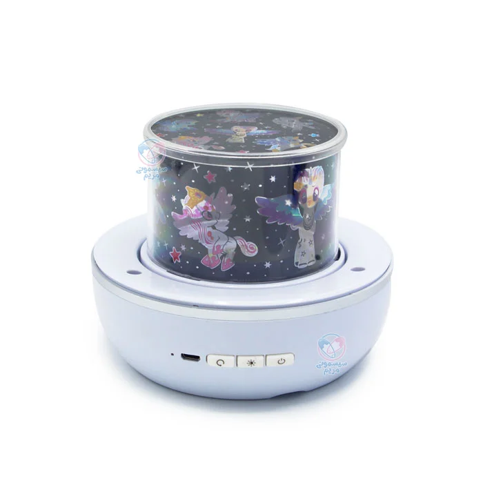 چراغ خواب پروژکتوردار یونیکورن ly20033 دارای ۶ نوع نور متفاوت