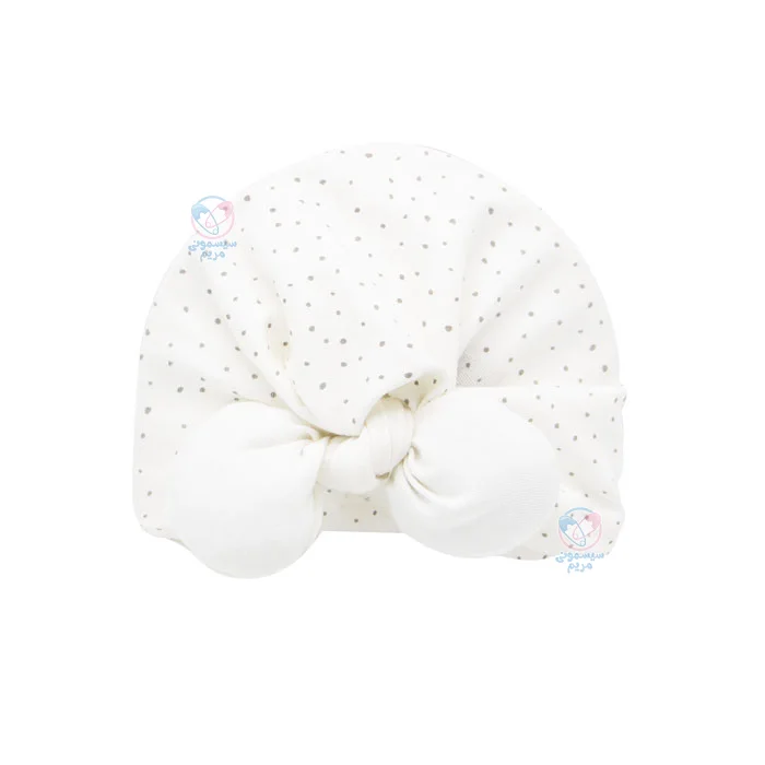 توربان دخترانه پاپو خال خالی Papo 888005 سفید