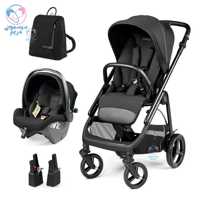 ست کالسکه کریر و ساک لوازم پگ پرگو ولوچه تی سی Peg Perego Veloce TC مشکی