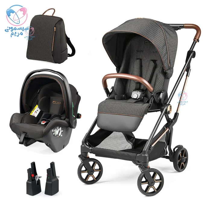 ست کالسکه کریر و ساک لوازم پگ پرگو ویواچه Peg Perego Vivace مشکی