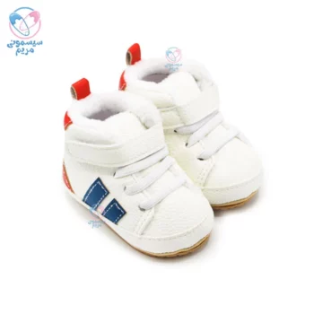 پاپوش نیم بوت بغل دو خط سرمه ای مستر شوز Mr Shoes