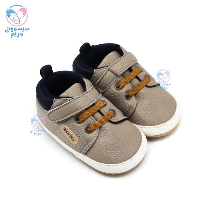 پاپوش چسب و بند پشت قهوه ای مستر شوز Mr Shoes