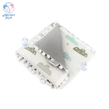 پتو دورپیچ نخی بلوت بیبی Bellot Baby 3001 ابر و ستاره