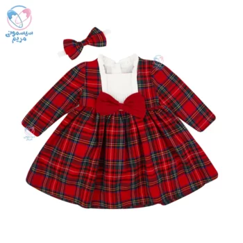 پیراهن مجلسی چهارخونه تانگز Tongs 8111