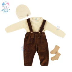 ست چند تیکه بلوز بافت و شلوار مخمل نوی نوی Noy Noy 9307