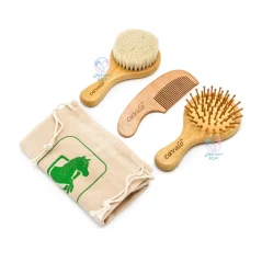 شانه و برس چوبی 3 تیکه الیاف طبیعی کاوالو Cavalo