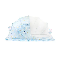 پشه بند تاشو طرحدار بزرگ 44574 آبی طرحدار